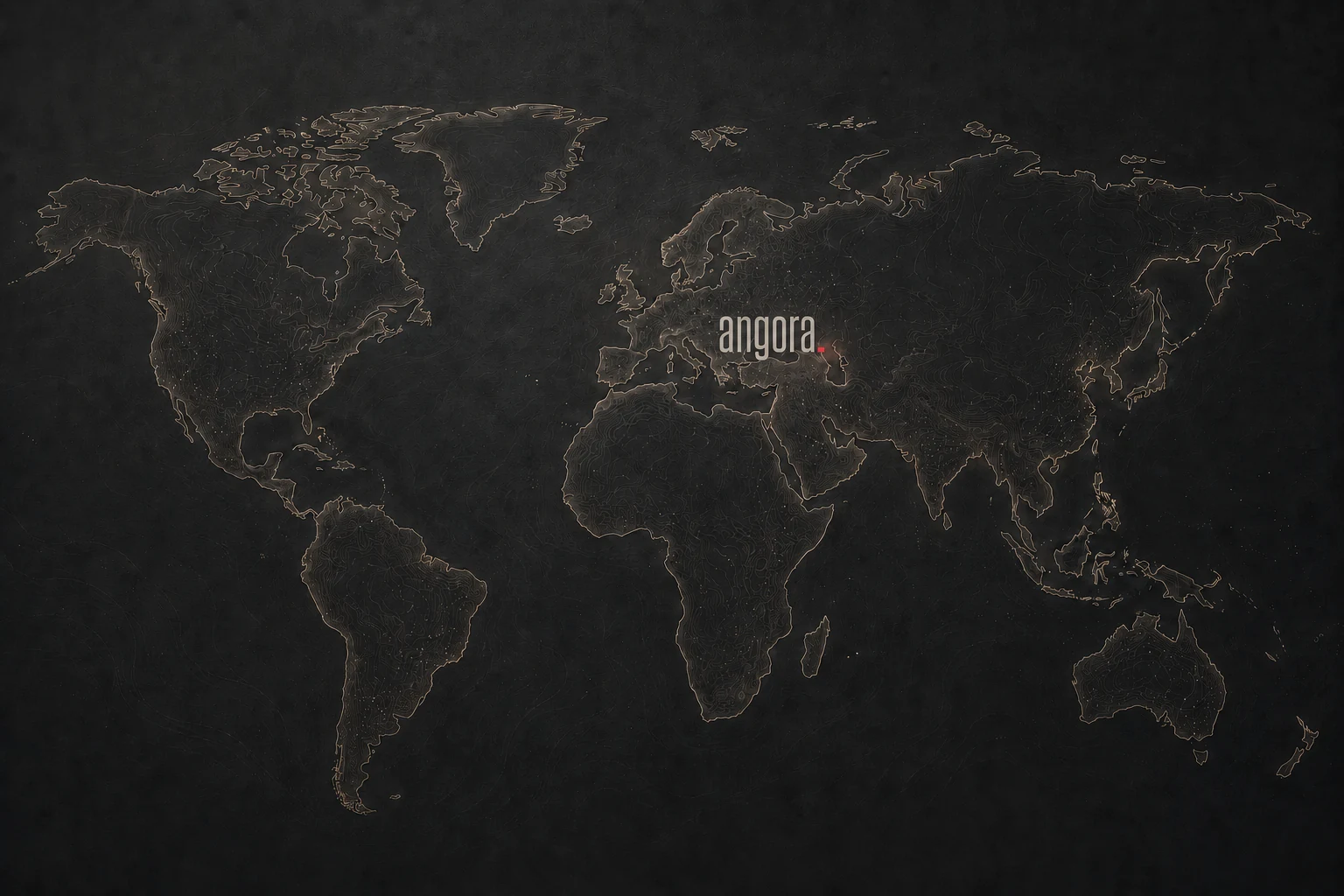 World map highlighting Angora in Istanbul