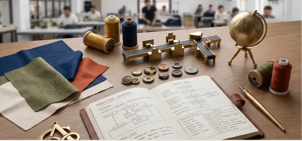 Angora materials and trims representing manufacturing capability