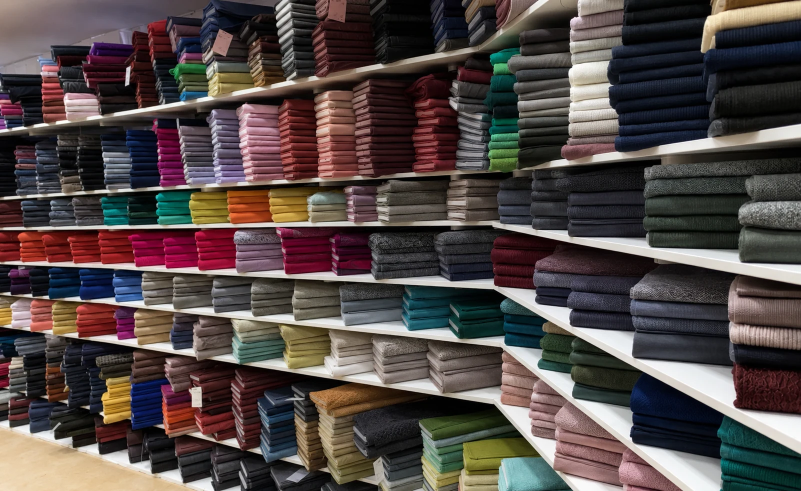 Fabric shelves and material references