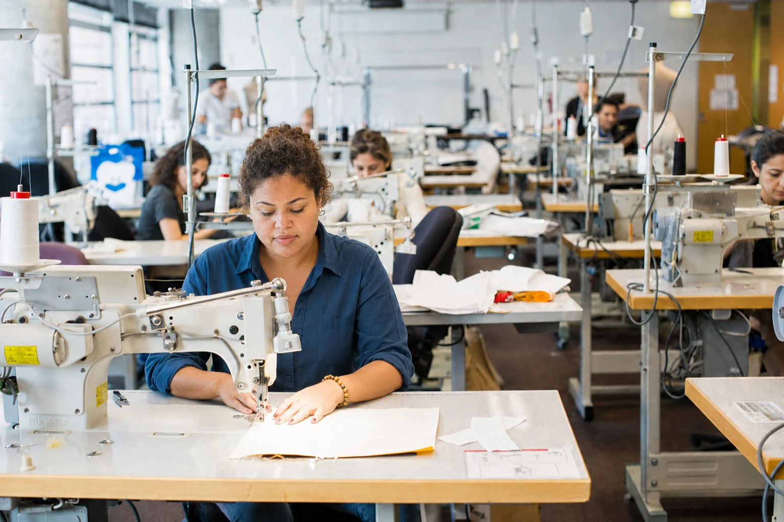 Swimwear manufacturing floor