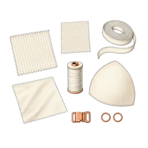 Swimwear materials and components